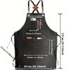 Canvas Apron Waterproof and Oil-proof Household Coffee Shop Kitchen Dining Room Work Apron Men's Apron
