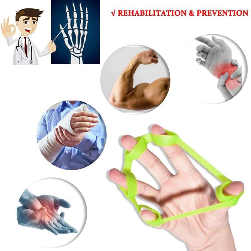 Silikon Fingergreifer Stärkungstrainer Elastischer Handgriffstärker Gitarrenfingerübung Patient Handtrainer