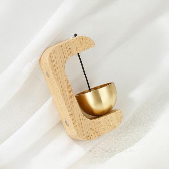 Magnetic Shopkeepers Bell C-shape Wooden Decorative Wind for Door Opening Door Bell Chime