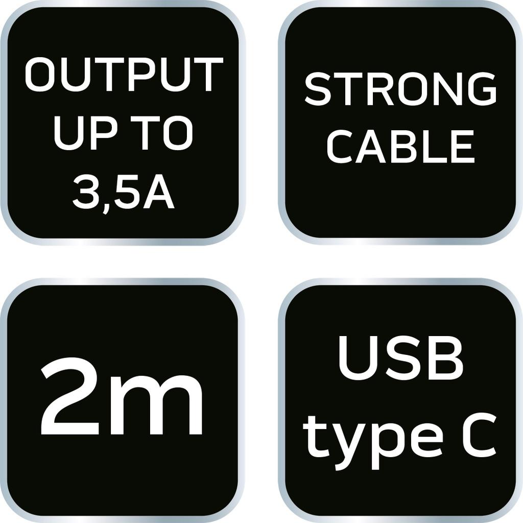 USB Type C cable, 2m