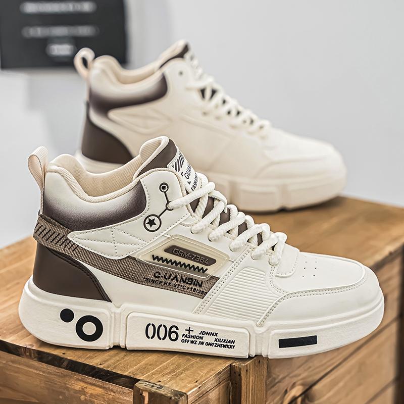 Fashion Sneakers Men Casual High Top Board Shoes Vulcanized Shoes Male Walking Sport Shoes Outdoor Sneakers Male Soft Sole Walking Shoes