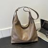 Popular Fashion Korean Version of Versatile Shoulder Underarm Bag Commuter Texture Solid Color Handbag Tote Bag Women
