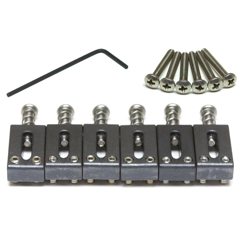 GRAPHTECH String Saver Saddle Set for Narrow Pitch Black Strat/6-Way Telecaster, PS-8000-0E,
