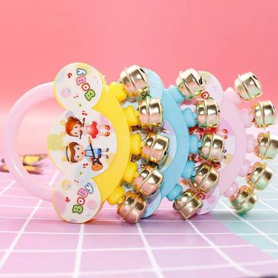 Small Baby Hand-Held Rattle With Bell Sand Hammer Bell Soothing Toy Puzzle Early Childhood Education Children Grasp Hand Rattle