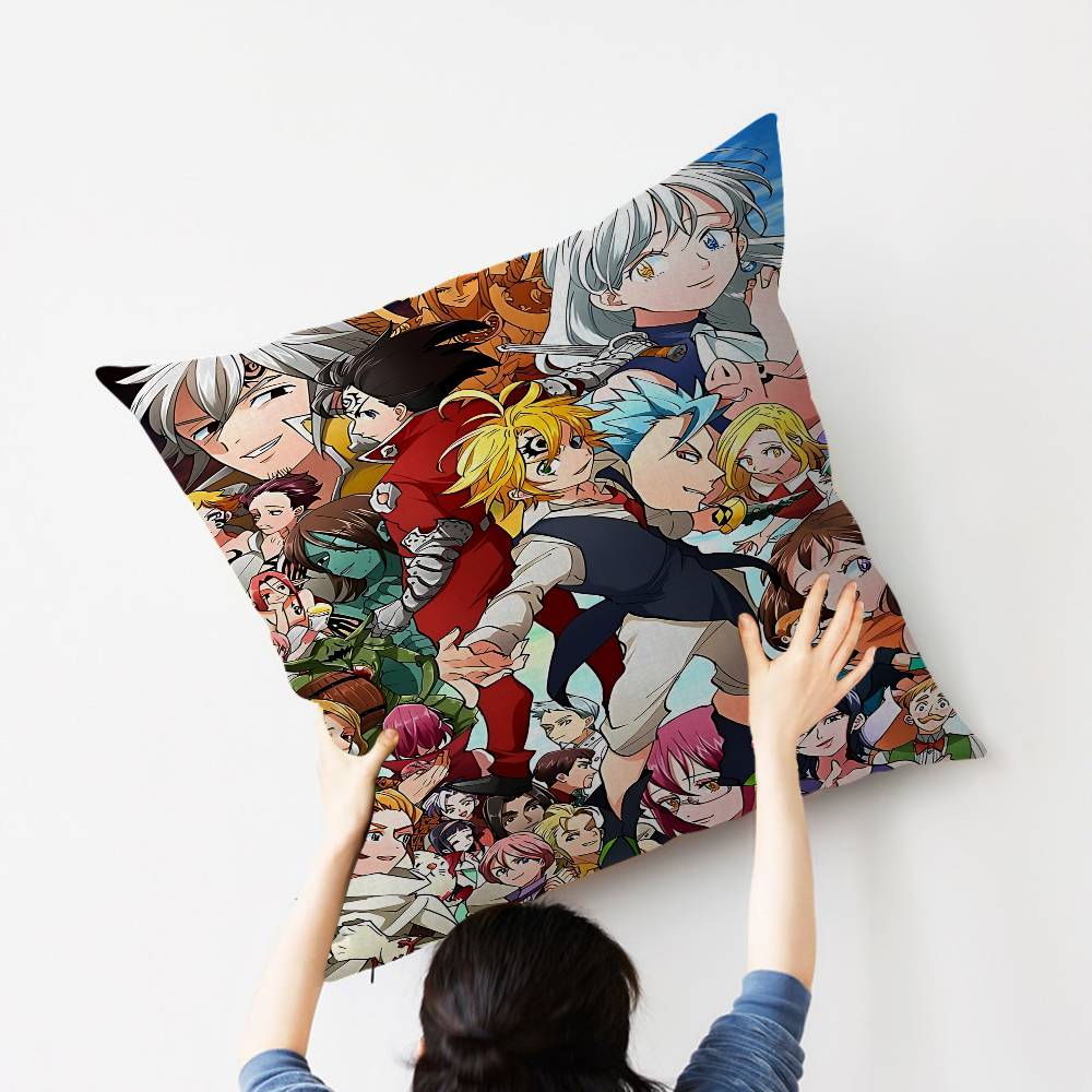 Japan Anime Figure The Seven Deadly Sins Cushion Cover Decorative Pillow Sofa Home Decor Case Pillow Cases