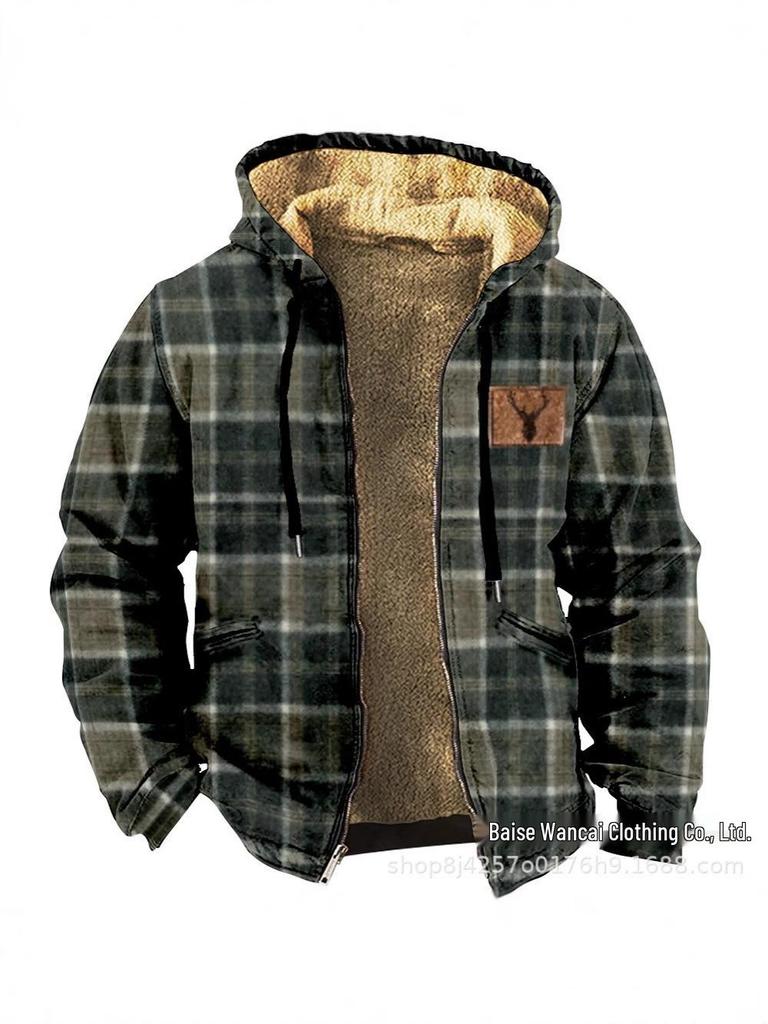 2025 Cross-Border Plus Velvet Thickened Winter Jacket for Men and Women - Warm, Padded Cotton Outerwear