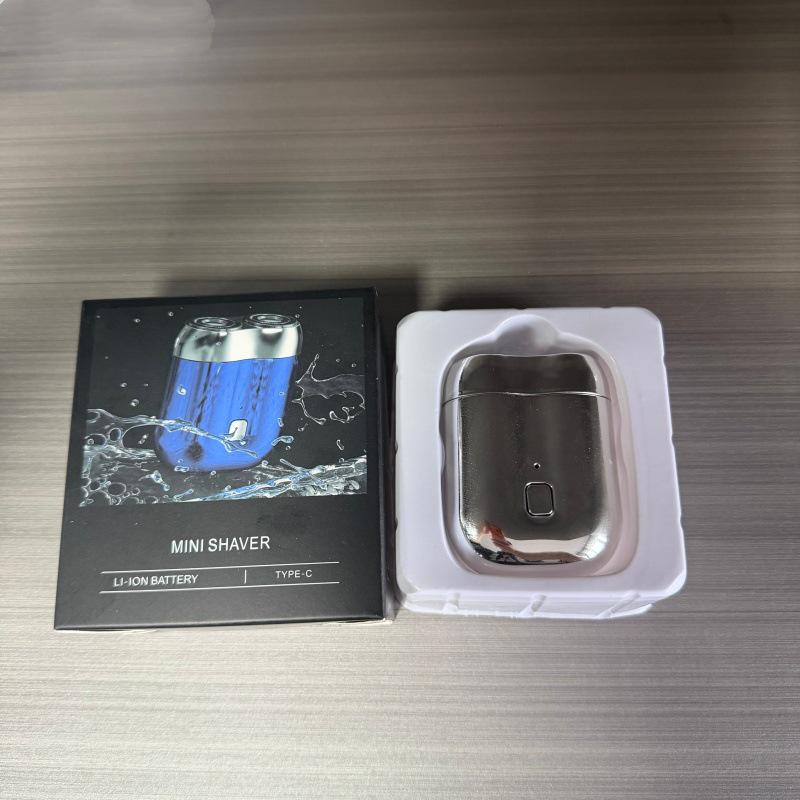 MINI Magnetic Double Blade USB Travel Electric Shaver
