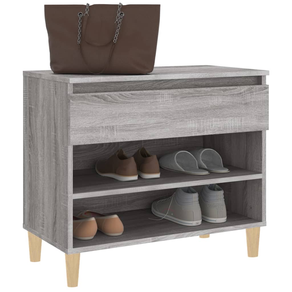 Shoe Rack Gray Sonoma 70x36x60 cm Engineered Wood