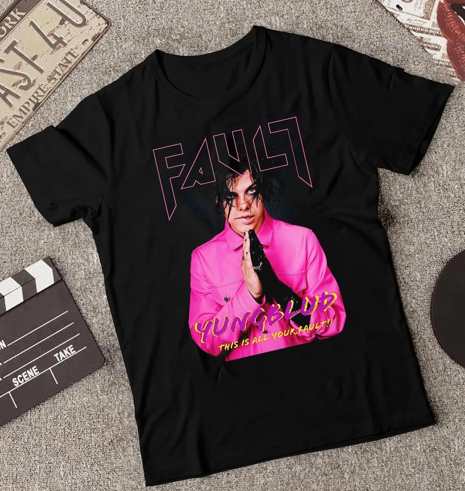 Подписанная YUNGBLUD Avril Lavigne Im A Mess Футболка Классическая Черная Оверсайз Футболка с Графикой Короткий Рукав Унисекс Мужская Женская Летняя S