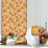 1Pc yellow 2.4 meters crystal mosaic tile sticker waist line, waterproof and wear-resistant wall sticker thickened living room waist line