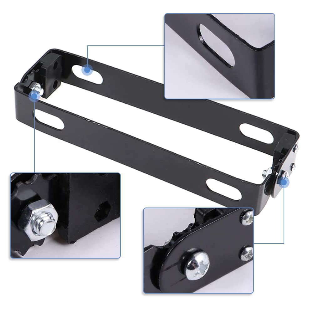 DFsucces Motorcycle License Plate Bracket, Stainless Steel, Easy Installation, Universal License Stay, 180° Angle