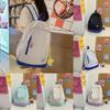 Simple Color Blocked Letter Print Student Casual Backpack For School Use