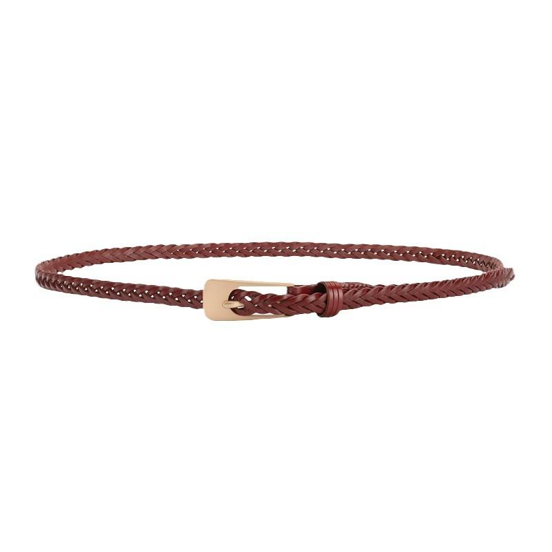 Twill Woven Belt for Women Ins Style Pin Buckle Skirt Trousers Belt Versatile Decorative Waist Rope for Women