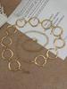 1pc Personality Geometric Circle Single Layer Body Chain, Simple Punk Metal Waist Chain Women