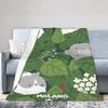 Cute Anime M-Molangs Blanket Fleece Textile Decor  Multi-function Super Warm Throw Blanket for Bedding Couch Quilt