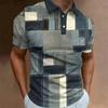 Men Summer Short Sleeve Lapel Golf Polo Shirt Tops Men Clothes Casual 3D Digital Print Sport Retro Style Polo Shirt