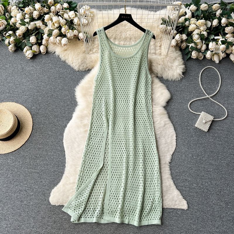

Design Dress Summer New Arrival Loose Knitting Vest Green One size