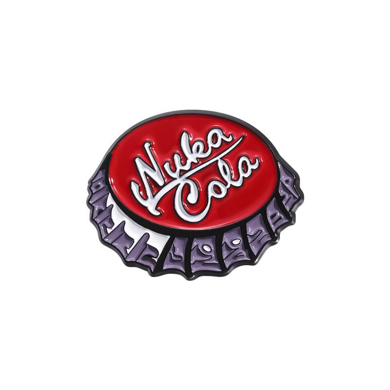 Fun And Quirky Nuclear Cola Bottle Cap Pin Ideal For Creative Lovers Accessory