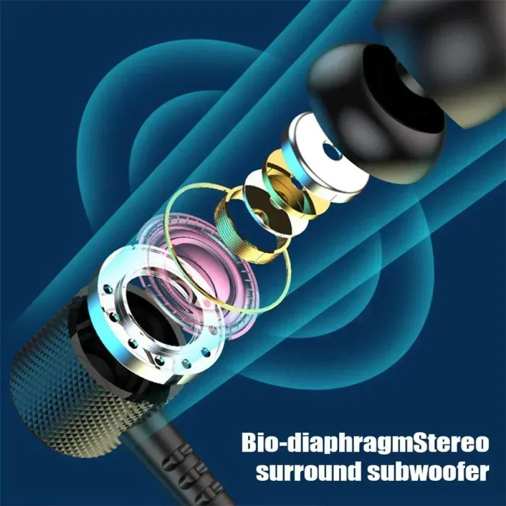 Wireless Headphones Bluetooth Neckband Magnetic Earphones Sport Running Earbuds Waterproof Bluetooth 5.3 Headset With Mic