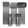 30pcs Gold Dinnerware Set Stainless Steel Dinner Knife Fork Coffee Spoon Teaspoon Flatware Dishwasher Safe Kitchen Tableware Set