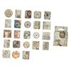 46pcs Diary Decorative Decal Self Adhesive Vintage Clock Pattern Diary Stickers for Handbooks Notebooks Albums Theory