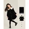 Robe en Velours Haut de Gamme pour Filles, Robe Princesse en Velours Noir pour Enfants Automne et Hiver
