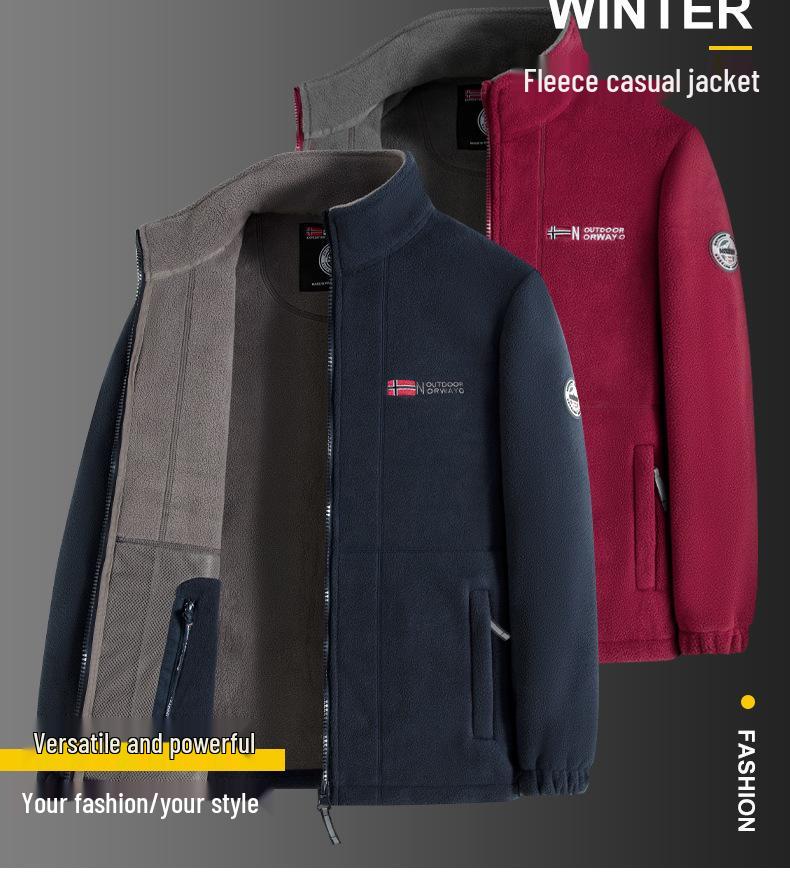Functional Fleece Jacket: Warm Outdoor Protection for Autumn & Winter, Available In Plus Sizes - Norway Ready!