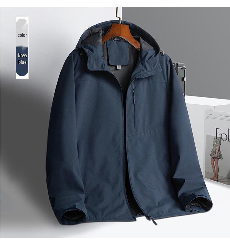 Men's Custom Windproof Waterproof Autumn Windbreaker with Logo Embroidery