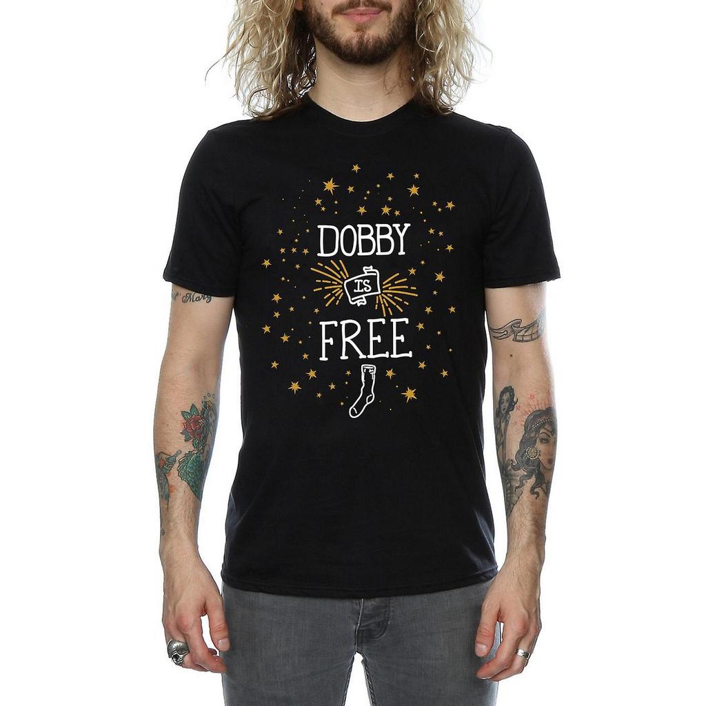 HARRY POTTER Mens Dobby Is Free Cotton T-Shirt