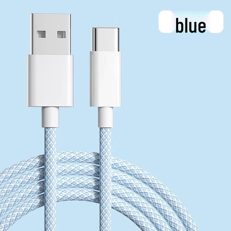 60W Fast Charging Braided Type-C Cable for Huawei & Apple Phones/Tablets