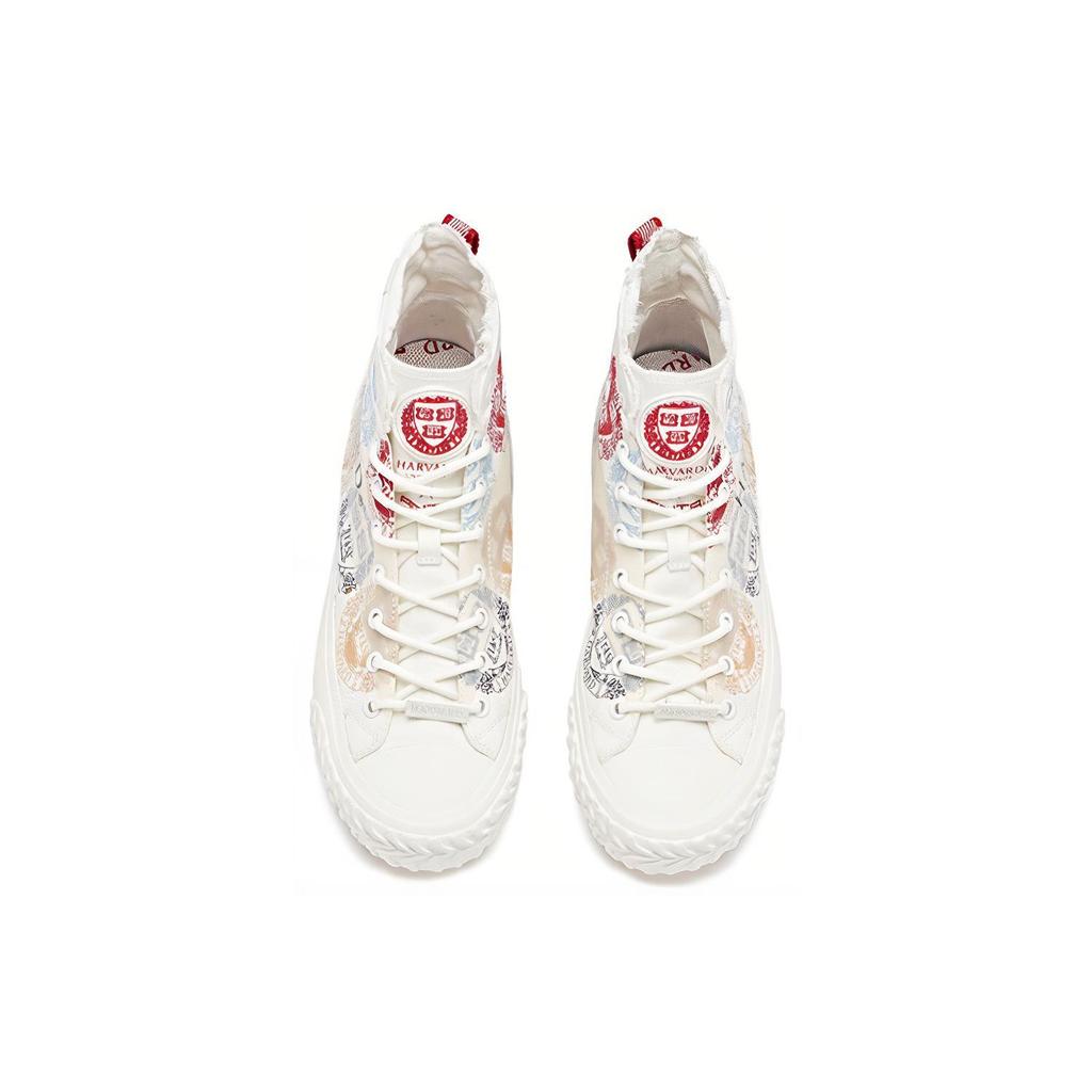 New ANTA X Harvard Life Series Sneakers Canvas High 'White Multi Color' Women's 122028652-8