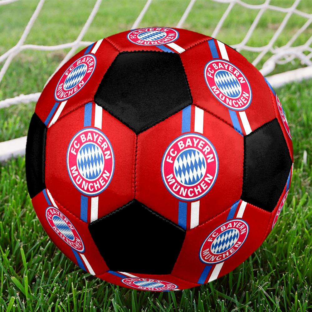 FC Bayern Munich Indoor Soccer Ball Colorful Machine Stitched PVC Size 5 Team Training Competition Ready Durable High-Bounce Cool Sports Gift