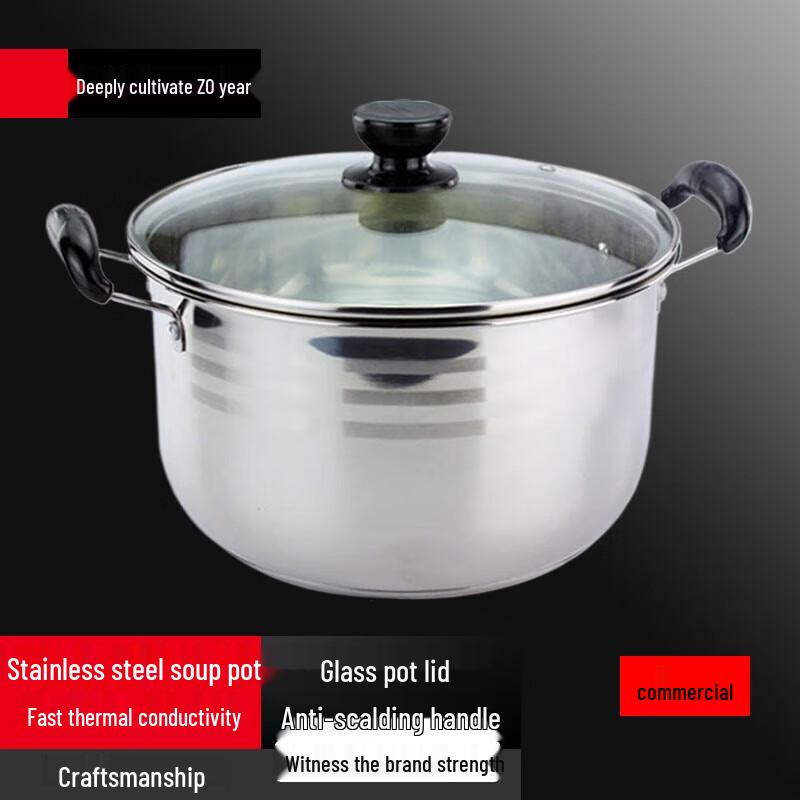 Bieying Non-Magnetic Stainless Steel 3-Piece Soup Pot Set
