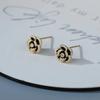 JMXD-French Internet celebrity flower earrings fashionable retro niche light luxury temperament versatile stud earrings