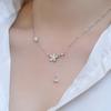 Floral Tassel Necklace, Sweet and Versatile, with A Girlish and Luxurious Feel, and A Niche Design for The Collarbone Chain