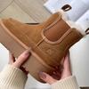Thick-soled snow boots women's new winter fur integrated fleece thickened bread shoes warm Northeast cotton shoes