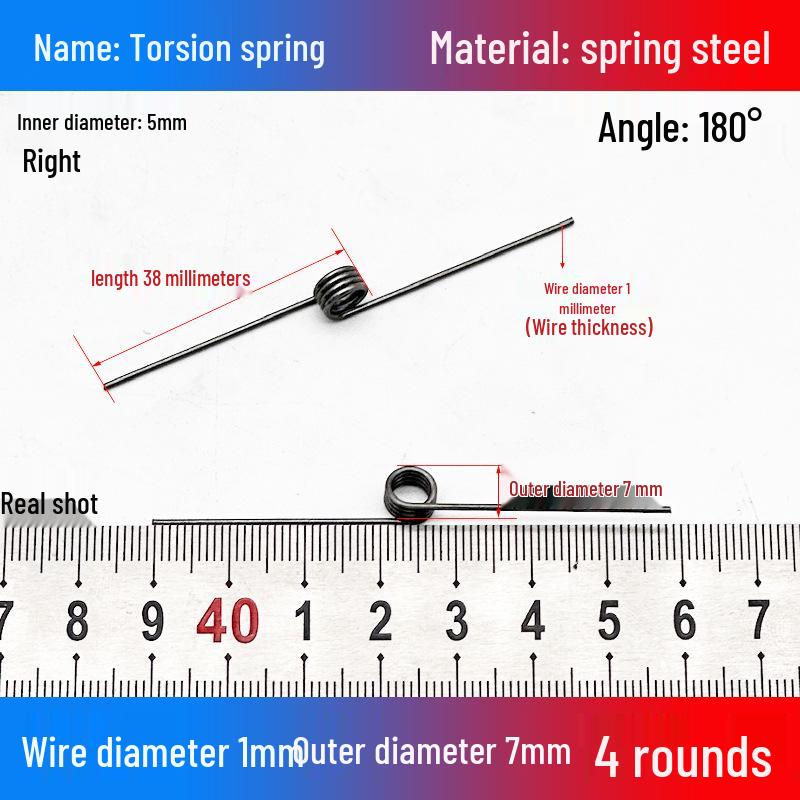Torsion Spring Steel 0.3-3.0 for 90/180° Clip Trash Can