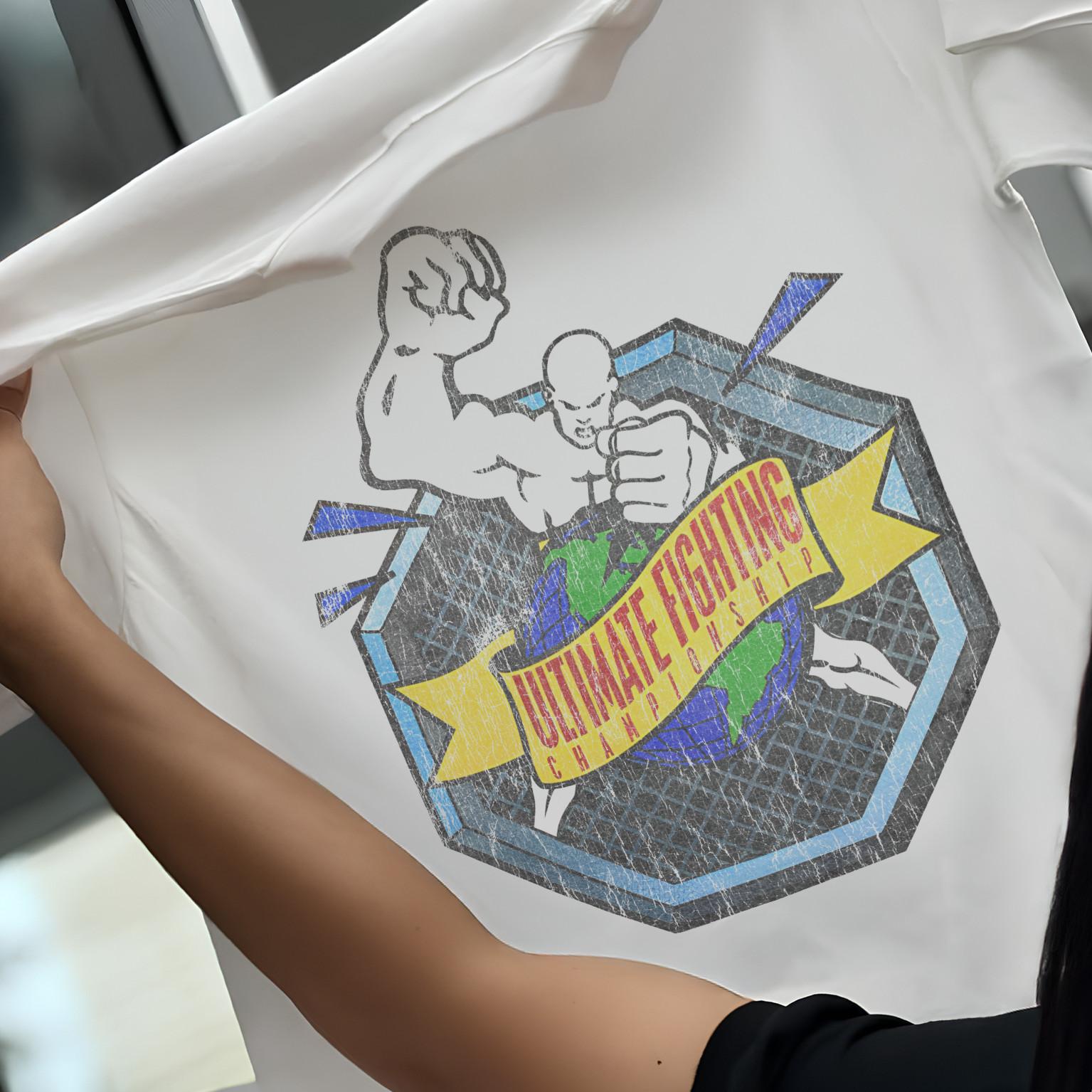 OG UFC Promo Aged T-Shirt White L S
