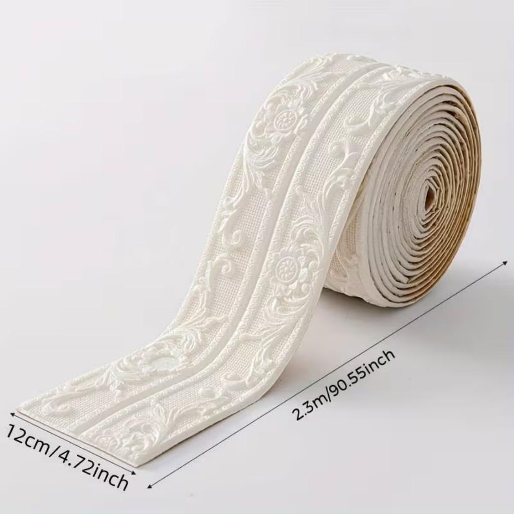 1pc 3D Wall Trim Line Skirting Border Self-Adhesive Waterproof Baseboard Wall Sticker DIY Home Decoration Wall Corner Protector