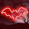 Halloween Decoration Lamp LED Moon Bat Neon Lamp Festival Neon Light For Bedroom Party Wall Home Hanging Decor Adult Kid Gift