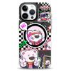JAUCASE For iPhone 16 Pro Case Compatible with MagSafe Bear Pattern PC+TPU Matte Phone Cover