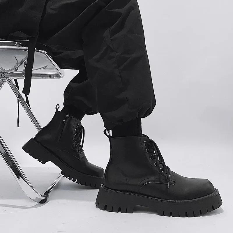 Men Man Shoes Work and Safety Shoes Dress  Man High Heel Ankle Boots Mens Shoe Casual Sneakers Men's Boot