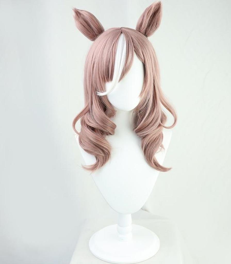 Cosplay Matikane Tannhause wig Anime Uma Musume Pretty Derby wig Ears and tail party wig