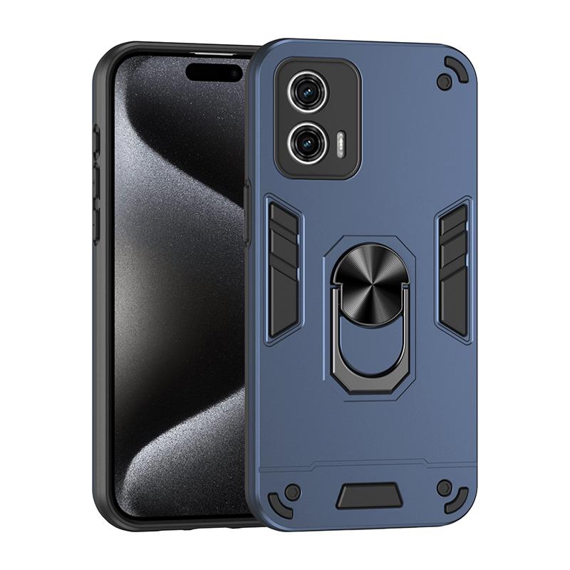 

Armor Case For Motorola Moto G71S G72 G73 Moto G72 MOTO G73 Full Body Rugged Protective Car Magnetic Ring Stand Hard Phone Cover For Moto G73 синий