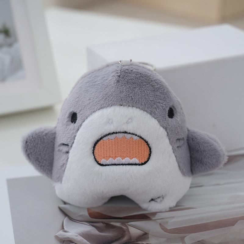 Adorable Cute Cartoon Shark Plush Keychain Soft Stuffed Animal Bag Ornament Ideal For Kids