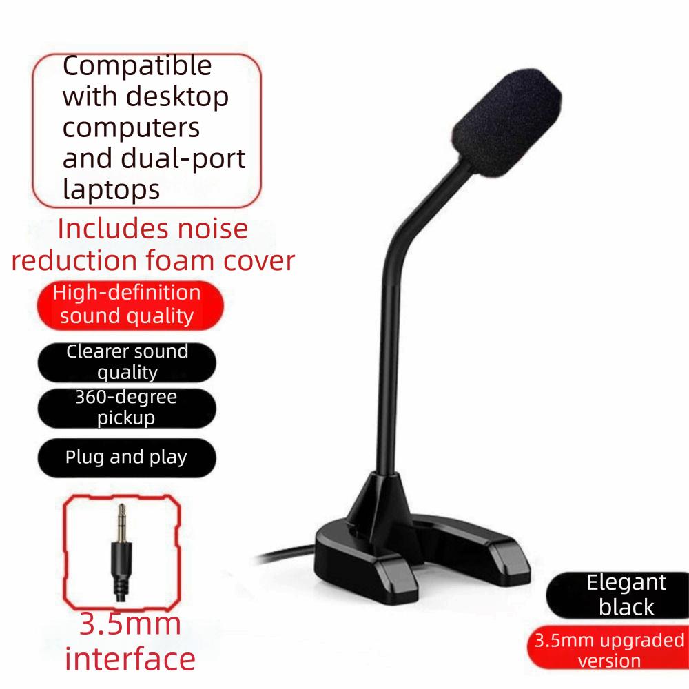 High-Definition Audio Wire Gaming Mic 360° Rotatable Recording Microphone  Studio Recording