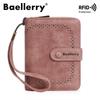 Baellerry RFID Anti Theft Protection Zipper Card Holder for Women Ladies Fashion Money Packs PU Leather Purse Wallets