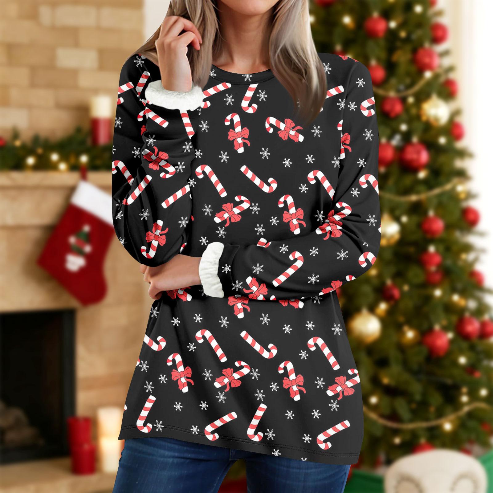 

Женский топ с круглым вырезом и принтом из утолщенного плюша и кашемира, теплый длинный топ XL белый