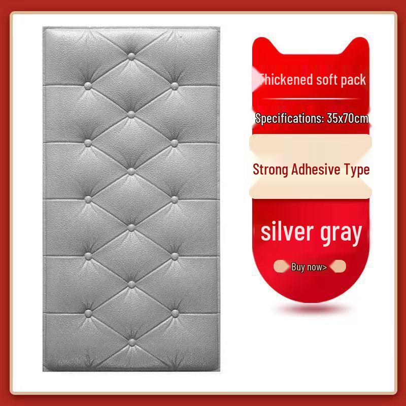 3D Soft Foam Self-Adhesive Wall Sticker for Kids – Anti-Collision, Tatami Style Headboard & Wall Surround Upholstery