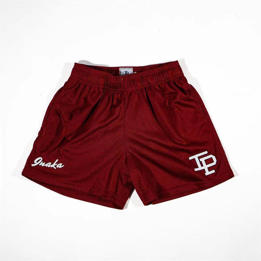 American Trendy Mesh Sports Shorts: Unisex Knee-Length for Running, Training, Basketball